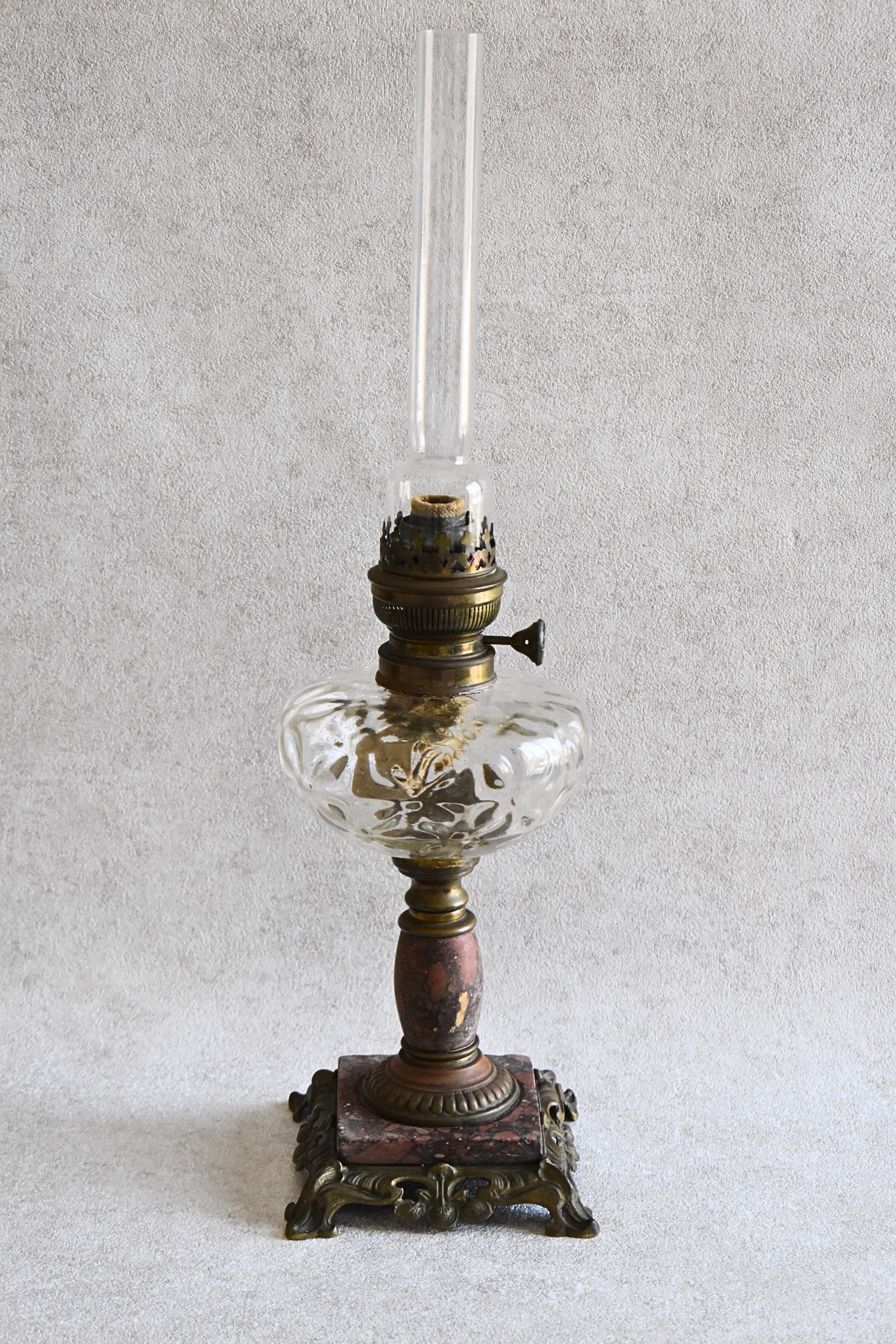 Antique French Matador Oil Lamp, Early 20th Century