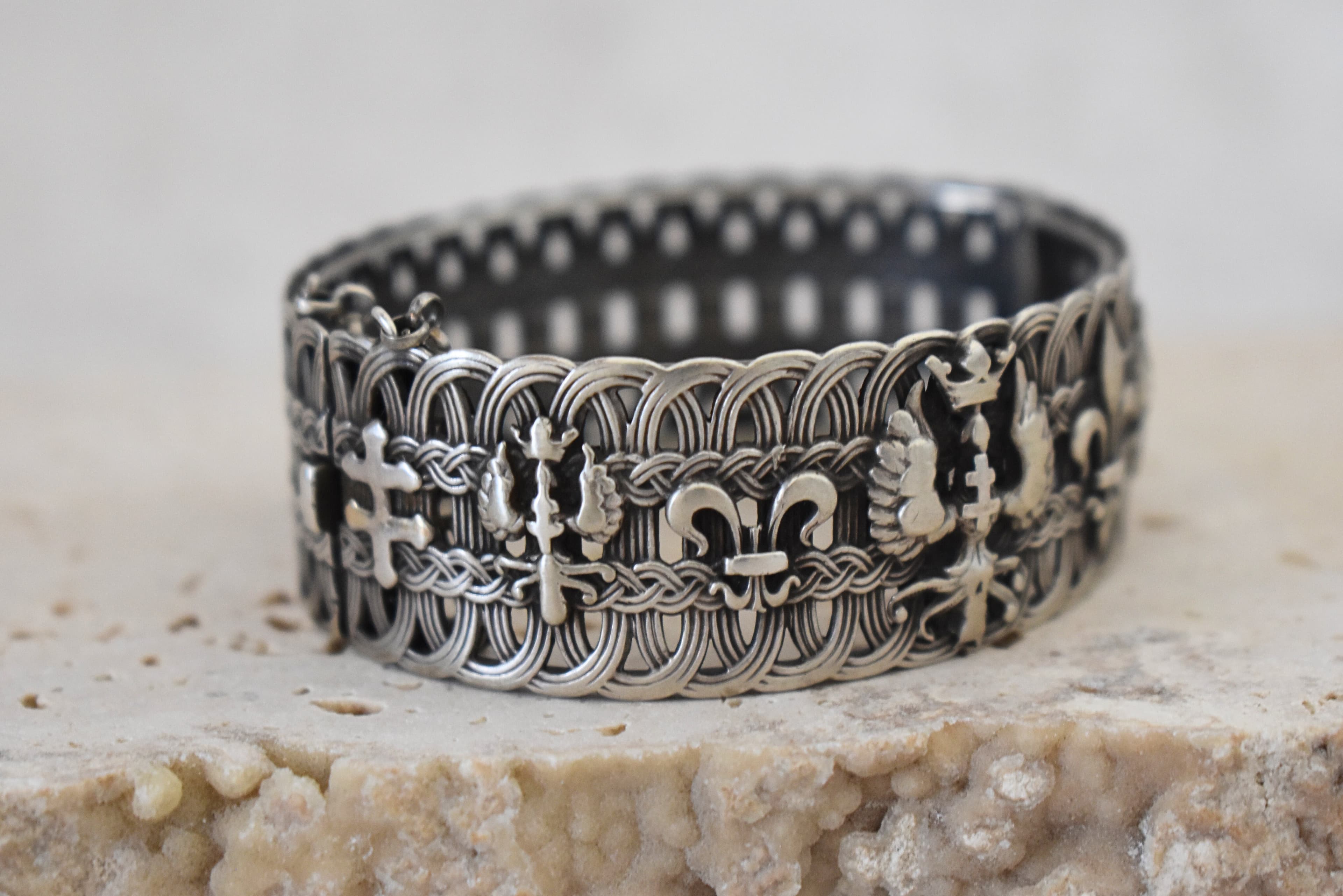 Antique Silver Bracelet by Bossert, Lorraine 1900s